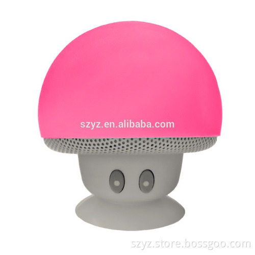 2016 Pure Color Mushroom Bluetooth Sucker Speaker Handsfree Built-in Microphone